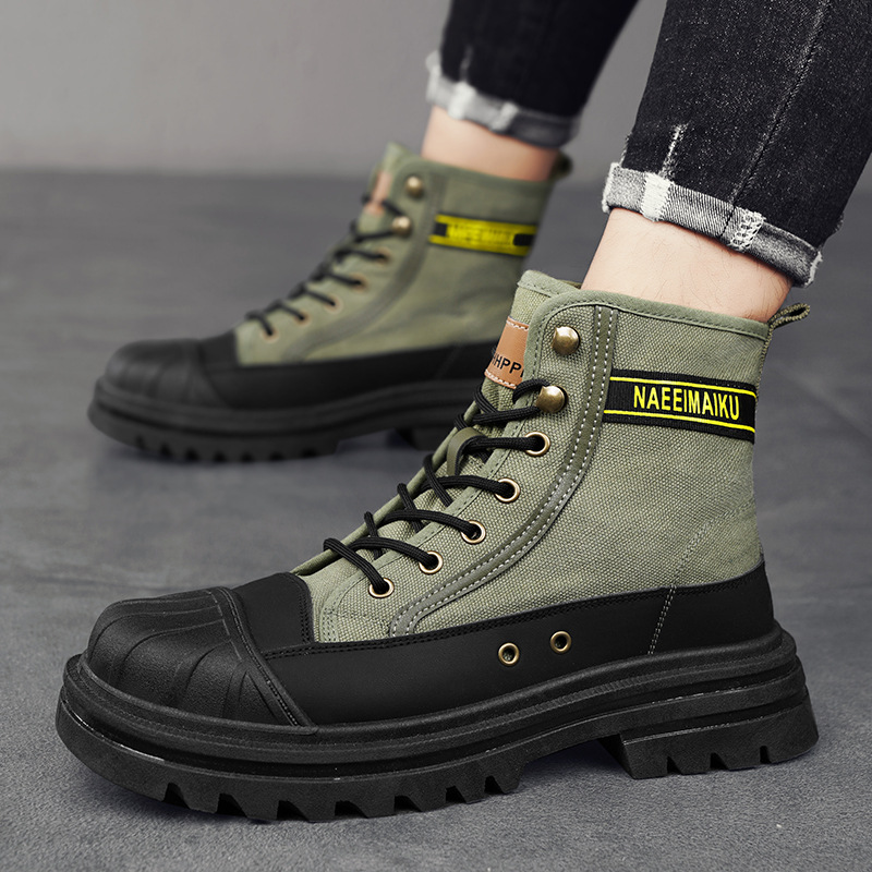Men'S Shoes Dress Casual - Botas de lona dos homens moda