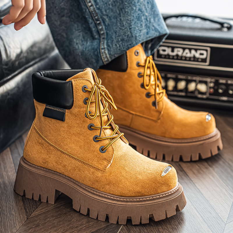 Botas Clássicas de Cano Alto e - Men'S Shoes No Laces avaliação e preço