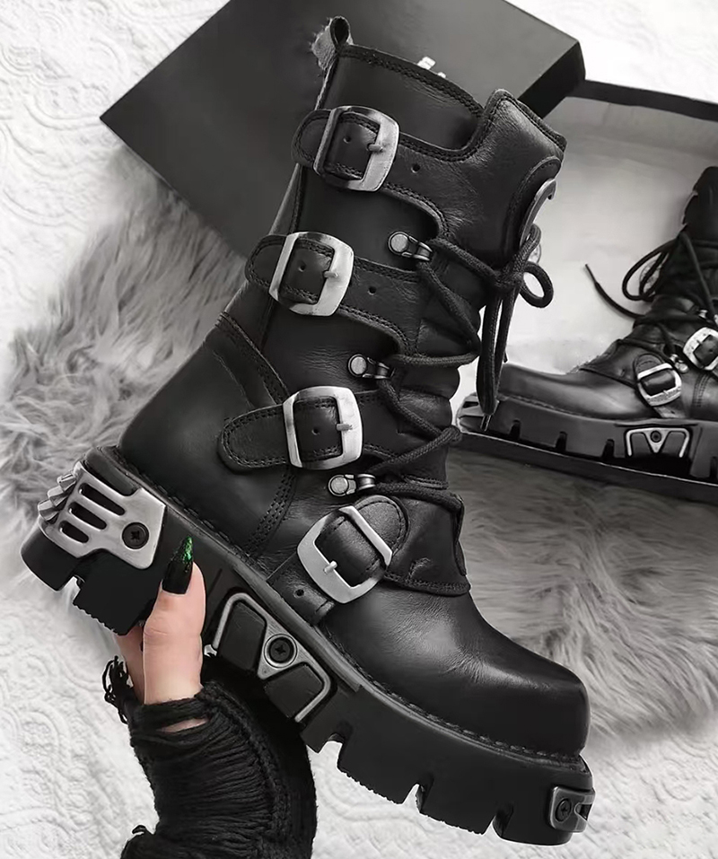 Homens de luxo moda punk gótic - Men'S Shoes No Laces avaliação e preço