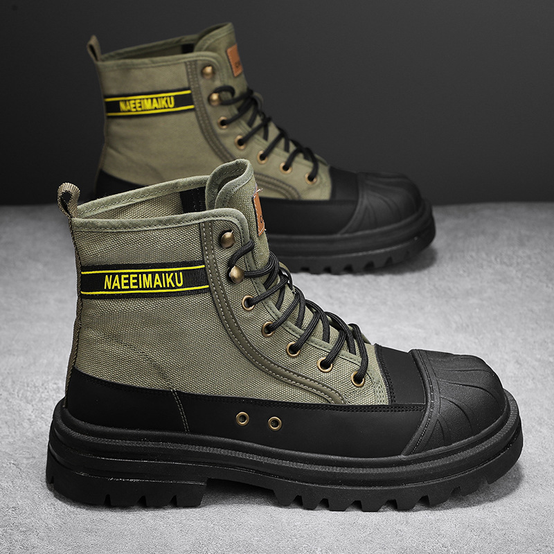 Botas de lona dos homens moda  - Men'S Shoes Dress Casual avaliação e preço