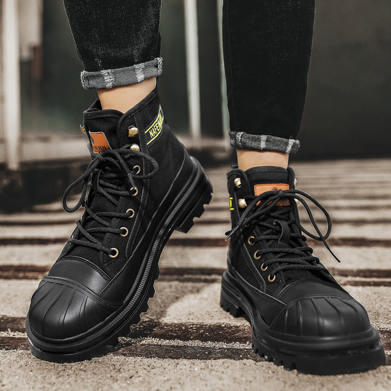 Botas de lona dos homens moda  - Men'S Shoes Dress Casual avaliação e preço