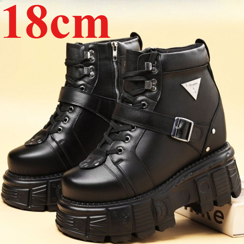 Botas de Couro Genuíno para Mo - Men'S Shoes No Laces avaliação e preço
